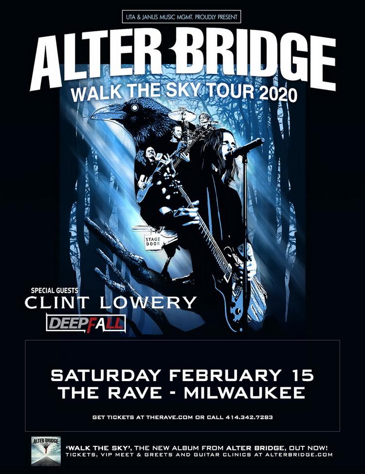 Alter Bridge Milwaukee Wi Show 2020 poster
