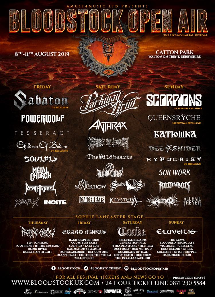 Bloodstock Open Air Festival 2019 poster