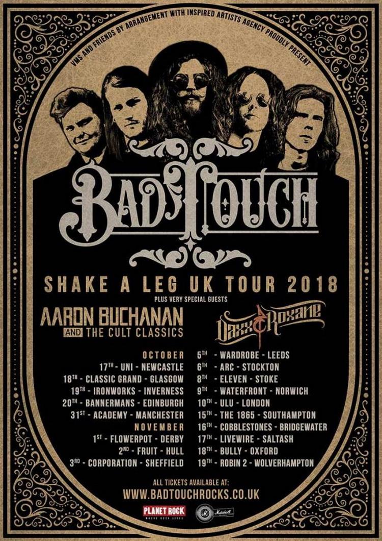 Bad Touch UK Tour 2018 poster