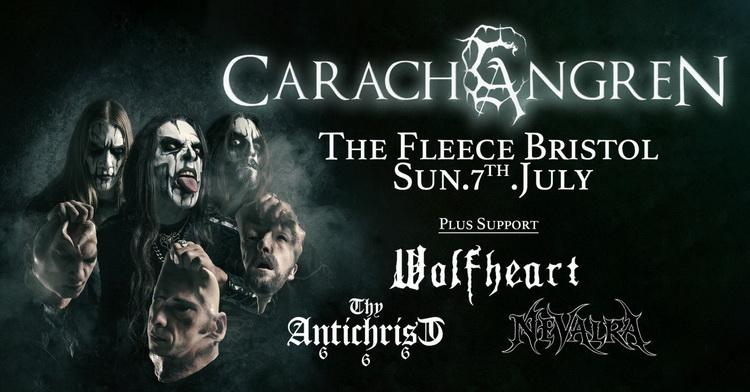 Carach Angren, Wolfheart, Thy Antichrist and Nevalra Bristol show 2019 poster
