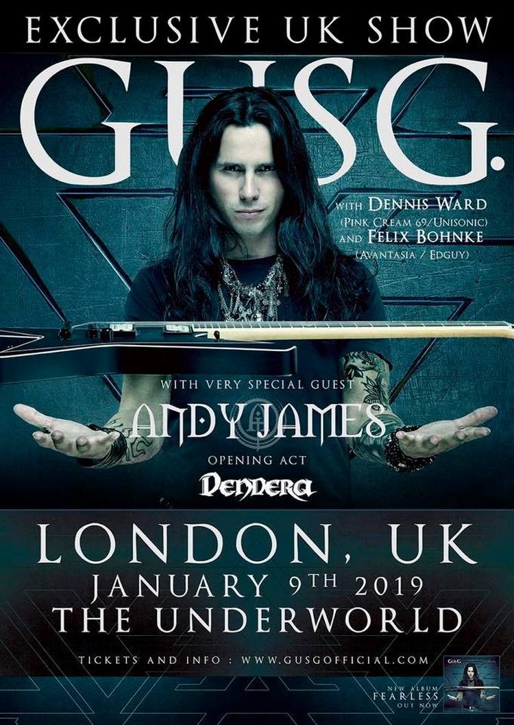Gus G. London show 2019 poster