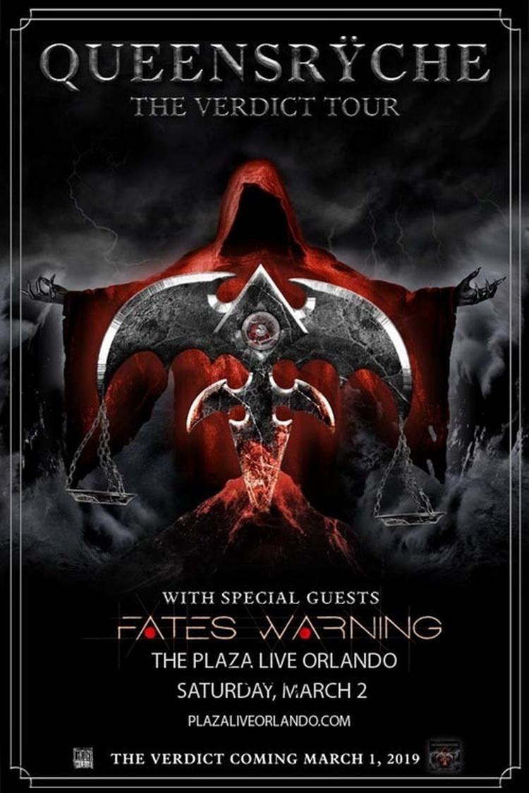 Queensrÿche and Fates Warning FL show 2019 poster