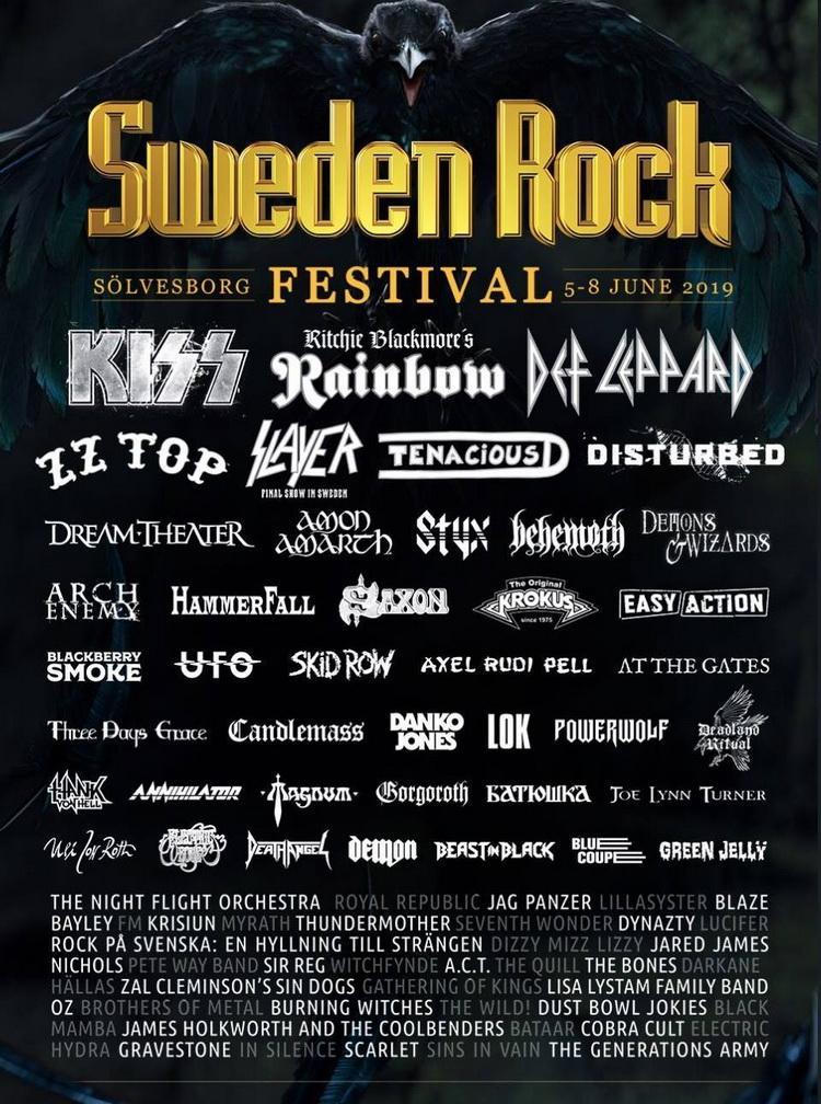 Sweden Rock Festival 2019 poster