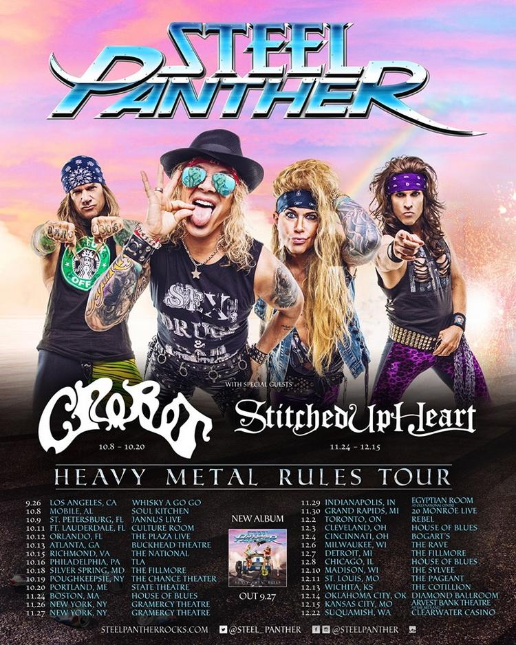 Steel Panther US Tour 2019 poster