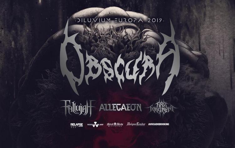 Obscura and Allegaeon UK tour 2019 poster