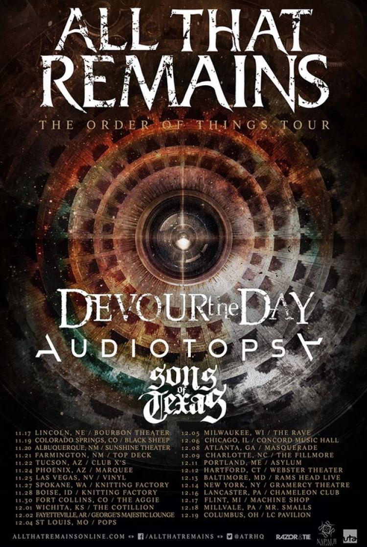 All That Remains US Tour 2015 poster