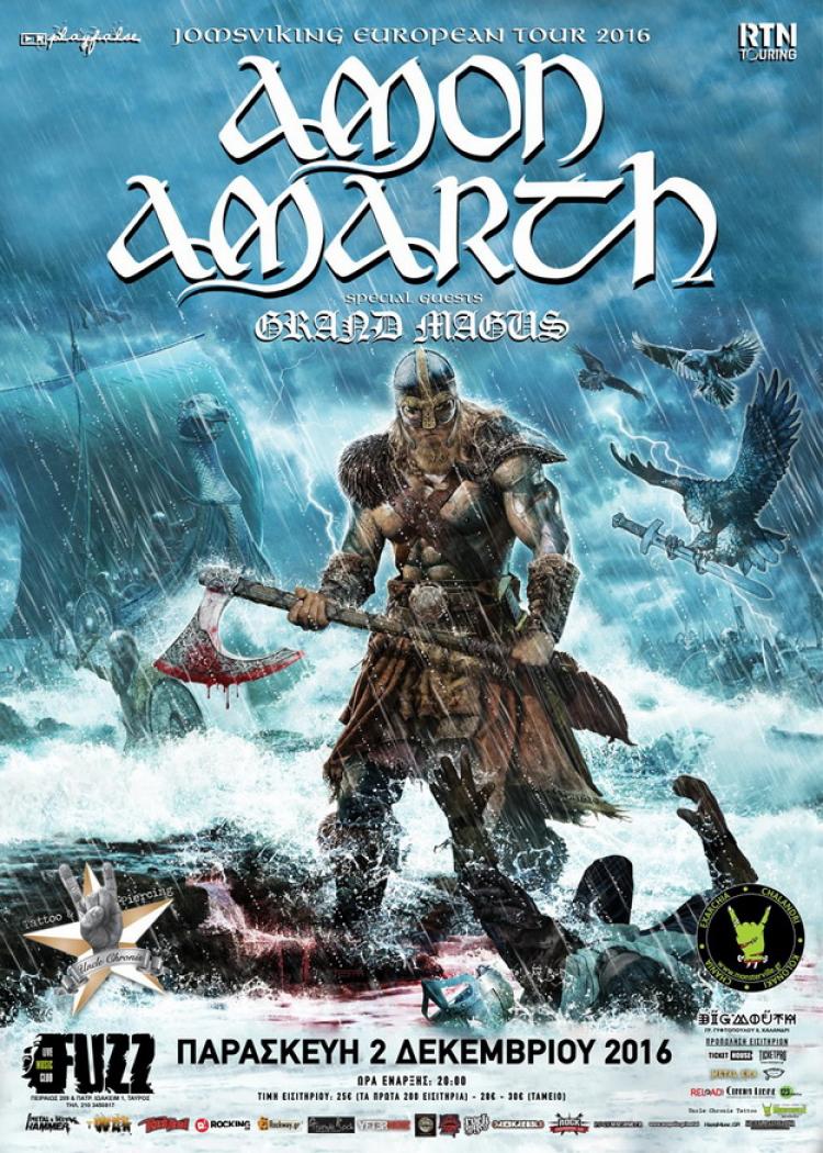 Amon Amarth & Grand Magus live in Athens 2016 poster