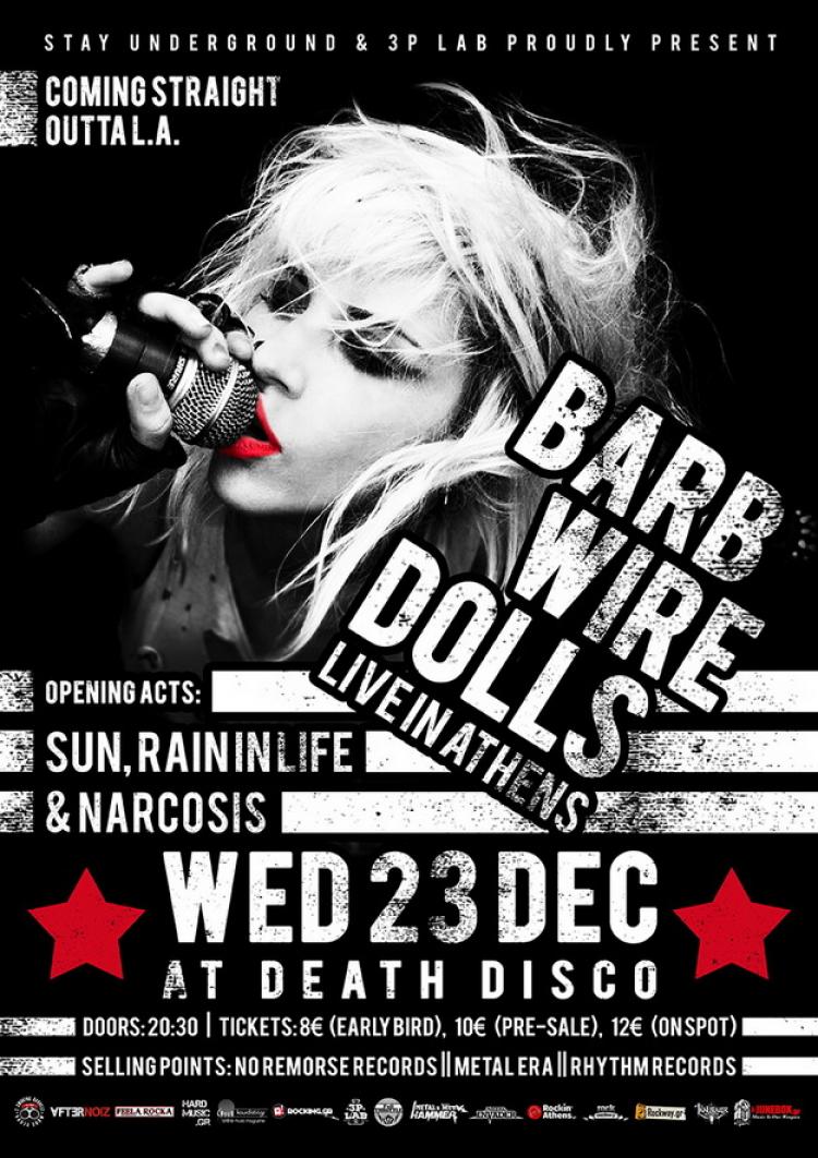 Barb Wire Dolls live in Athens 2015 poster