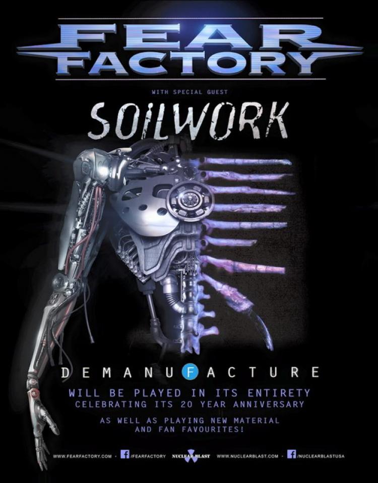 Fear Factory Demanufacture Tour 2016 poster