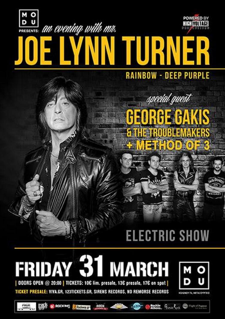 Joe Lynn Turner Athens 2017 poster