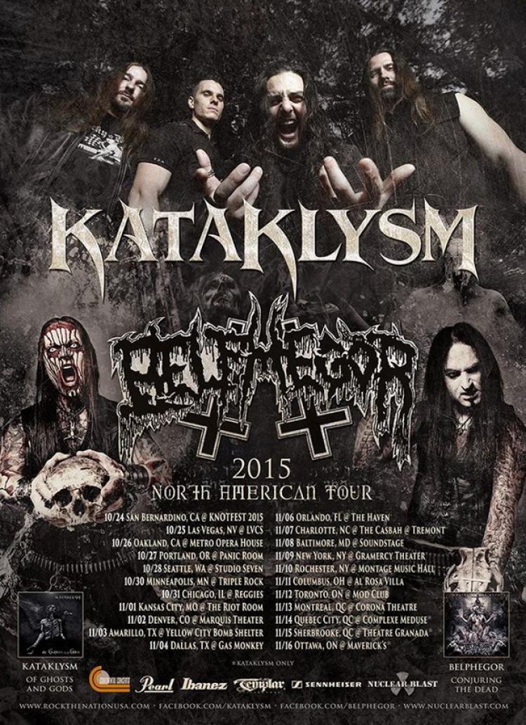 Kataklysm & Belphegor North American Tour 2015 poster