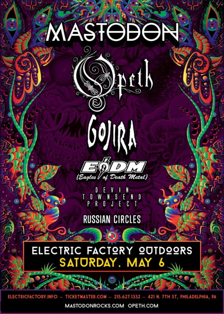 Mastodon, Opeth, Gojira & Eagles Of Death Metal live show 2017 poster
