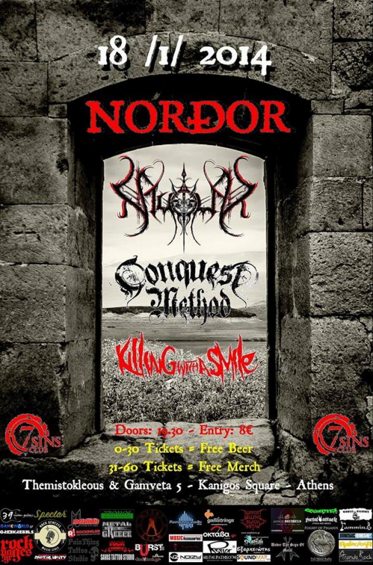 Nordor live in Athens 2014 poster