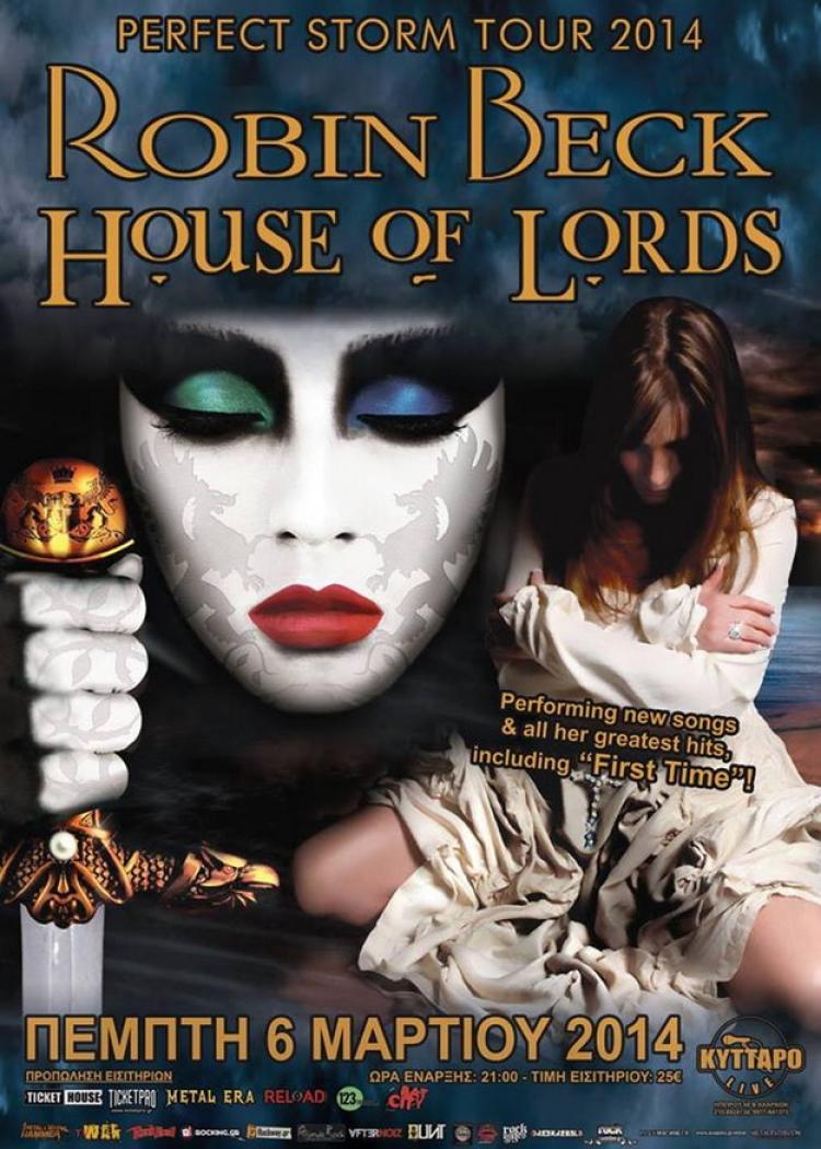 Robin Beck & House of Lords live in Athens 2014 poster