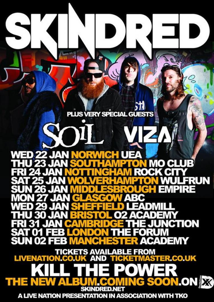 Skindredlive in Manchester UK poster