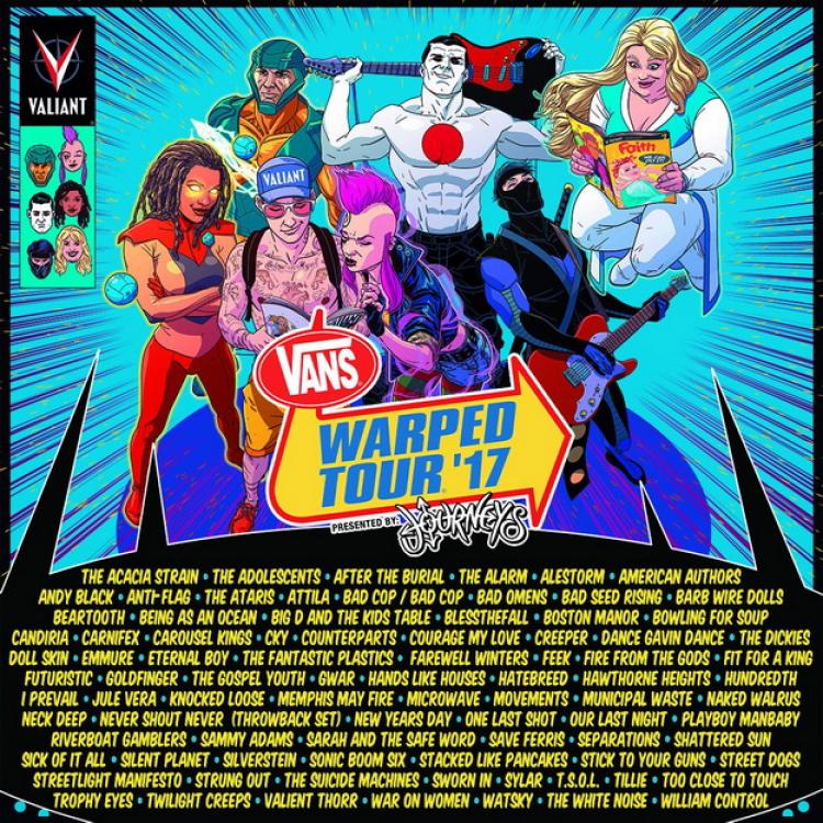 Vans Warped Tour 2017 summer poster