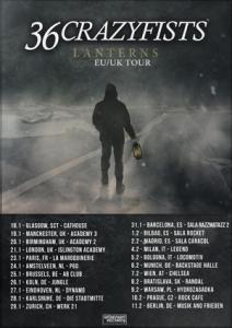 36 Crazyfists EU UK Tour 2018 poster