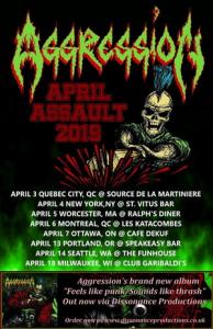 Aggression North American Tour 2019 poster