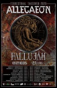 Allegaeon US Tour 2020 poster