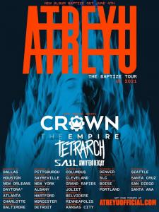 Atreyu US Tour 2021 poster