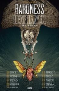 Baroness and Deafheaven North American Tour 2019 poster