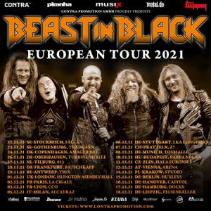 Beast In Black Euro Tour 2021 poster