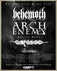 Arch Enemy Behemoth Euro Tour 2022 poster