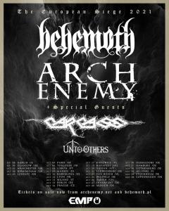 Arch Enemy Behemoth Euro Tour 2021 poster
