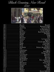 Black Country, New Road Euro Tour 2021 poster