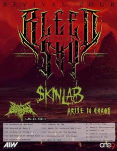 Bleed The Sky and Skinlab US Tour 2020poster