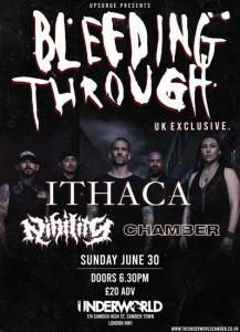 Bleeding Through UK Show 2019 poster