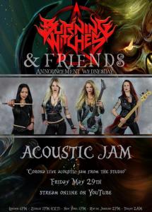 Burning Witches acoustic live jam 2020 poster