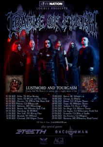 Cradle Of Filth North American Tour 2021 poster