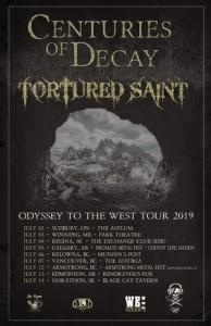 Centuries Of Decay Canada Tour 2019 poster
