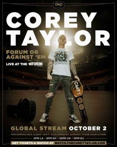 Corey Taylor streaming event 2020 poster