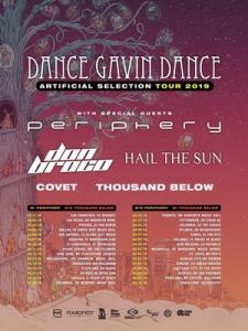 Dance Gavin Dance North American Tour 2019 poster