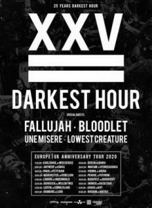 Darkest Hour Euro Tour 2020 poster