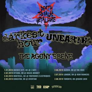 Darkest Hour & Unearth Canada Tour 2019 poster
