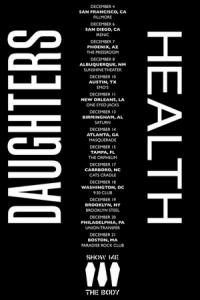 Daughters North American Tour 2019 poster