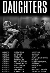 Daughters European Tour 2019 poster