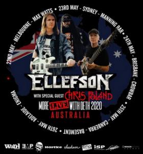 David Ellefson and Chris Poland Australian Tour 2020 poster