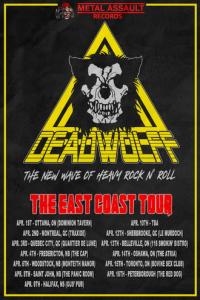 Deadwolff Canadian Tour 2022 poster