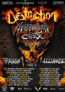 Destruction UK & EU Tour 2020 poster