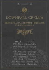 Downfall Of Gaia German Tour 2020 poster