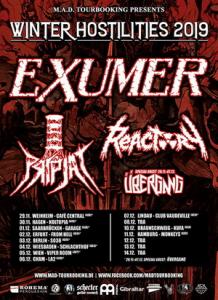 Exumer Euro Tour 2019 poster