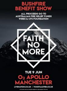 Faith No More UK Show 2020 poster