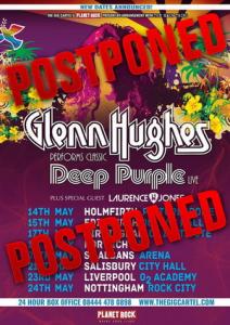 Glenn Hughes UK Tour 2019 postponed poster