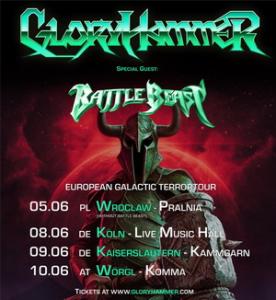 Gloryhammer Euro Tour 2020 poster