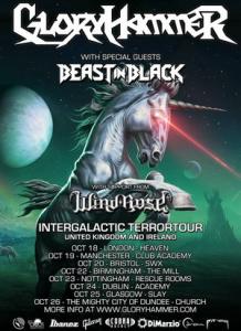 Gloryhammer UK Tour 2019 poster