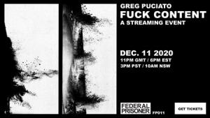 Greg Puciato streaming event 2020 poster